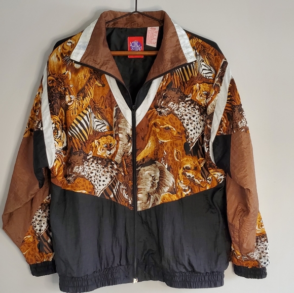 Active Studio Jackets & Blazers - Vintage Animal Print Wind Breaker